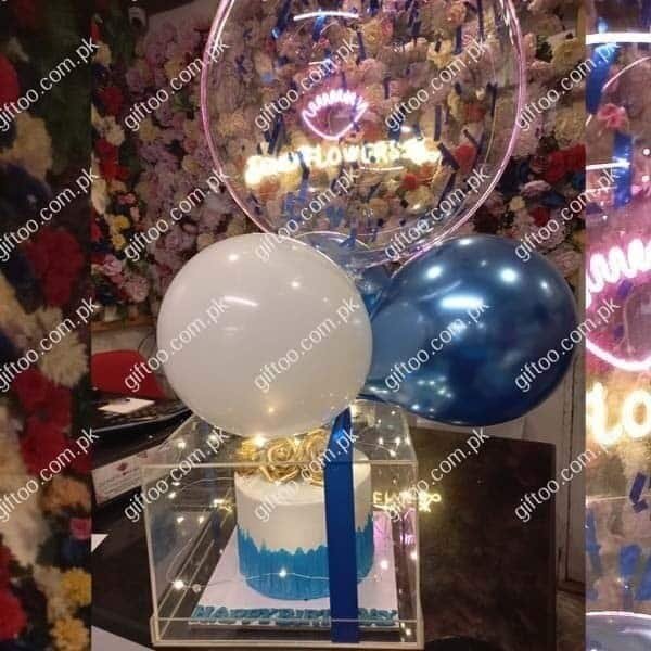 Blue theme Celebration Box Send Gifts To Pakistan Giftoo No1 Gift
